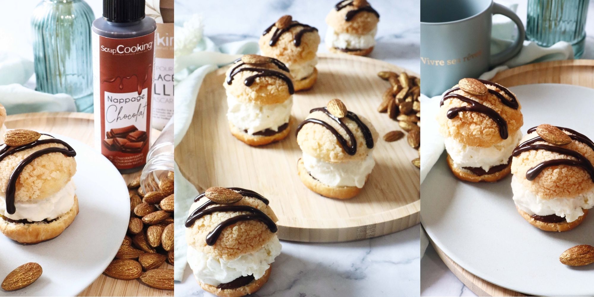 Profiteroles vanille chocolat - ScrapCooking